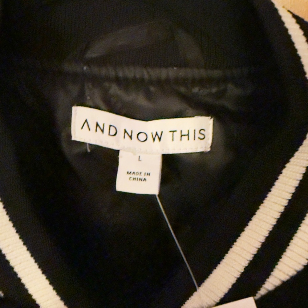 And Now This- Woman’s Varsity Bomber Jacket - Picture 5 of 7